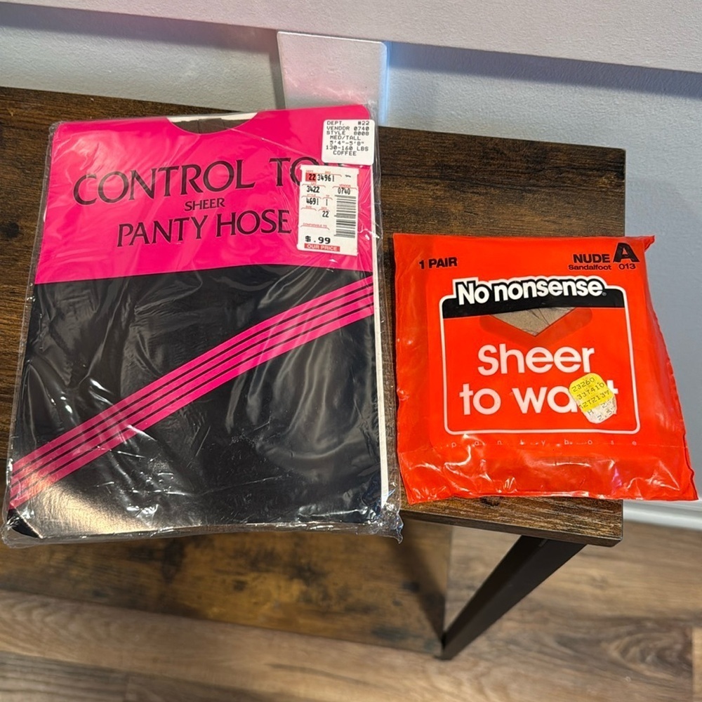 Vintage Woman Pantyhose Lot of 2 Mixed new*